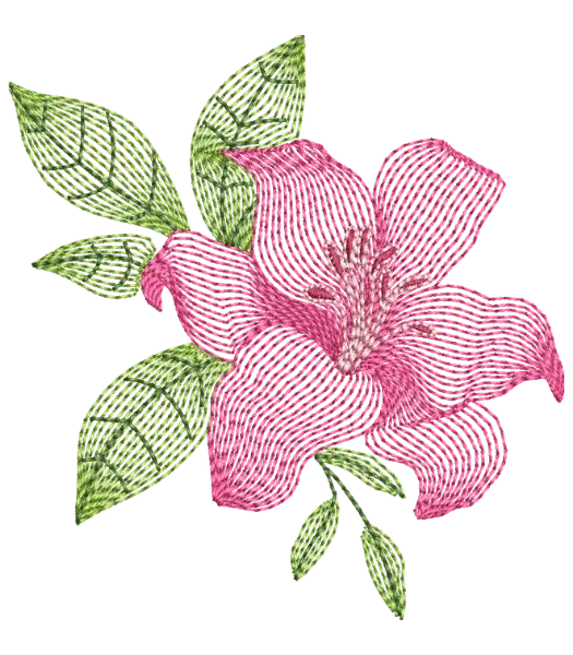 Matriz de Bordado Lírio Rosa